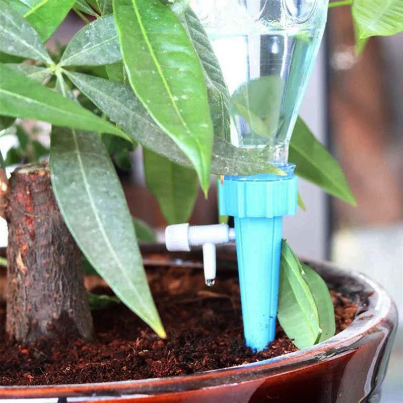Automatic Drip Irrigation Spike, Adjustable Self Watering Dripper Device for Flower Potted Plants, Garden Greenhouse Auto Watering System Accessory