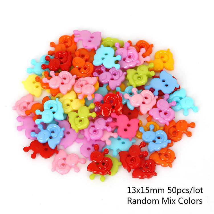 Colorful Plastic Button Set: Heart, Star, Butterfly, Round - DIY Jewelry Craft Accessories