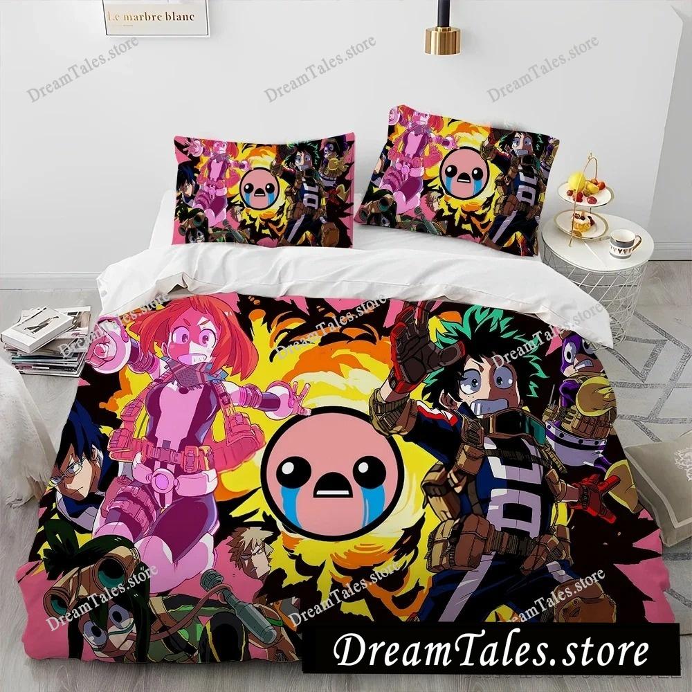 My Hero A-Academia Anime Cartoon Bettbezug-Set HD Deckenbezug für Kinder Bettwäsche-Sets Bettwäsche Schlafzimmer Dekor Luxuriöses Geschenk