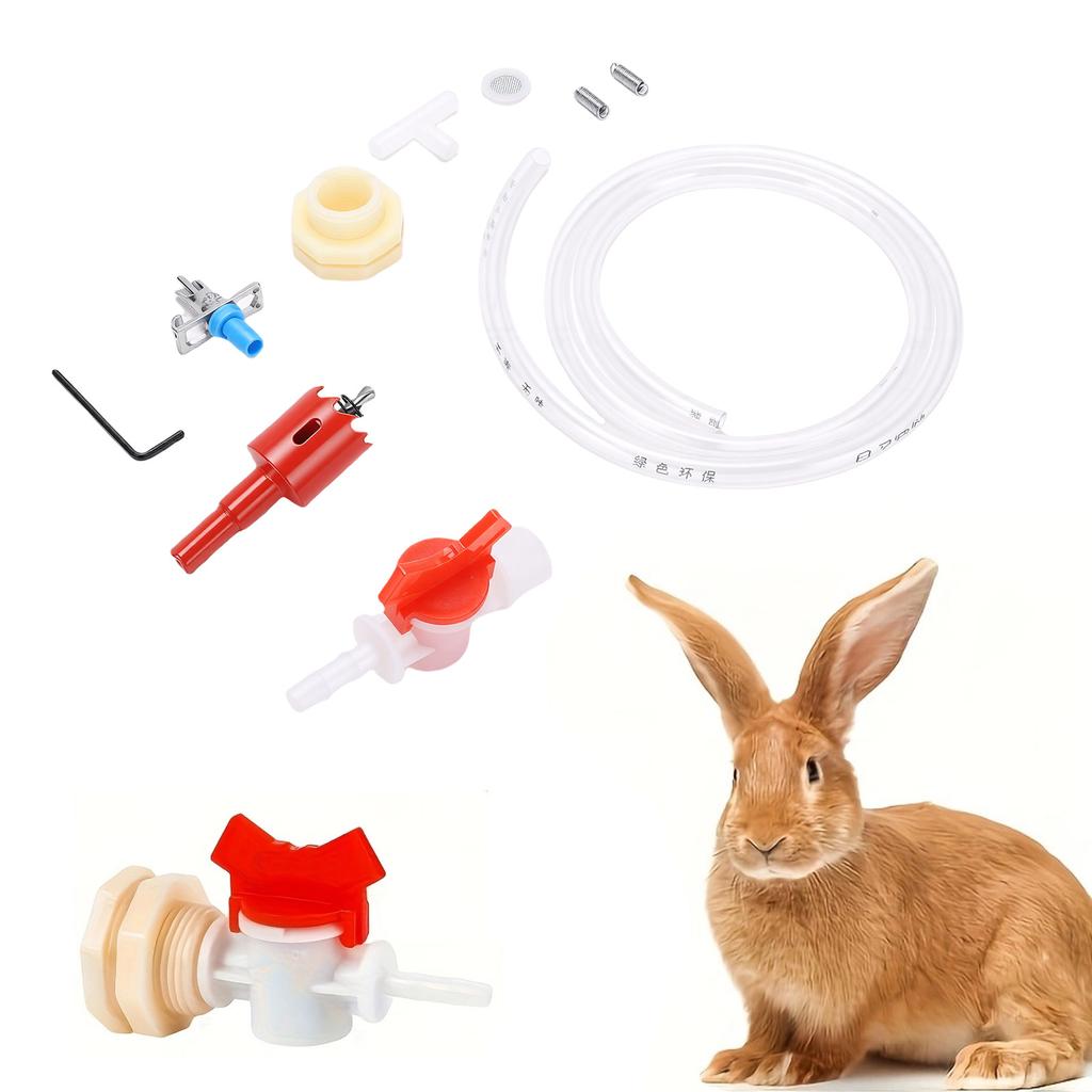 Automatic Watering System Kit, Nipple Drinker Poultry Feeding Water Supplies with Leakage Proof, for All Kinds of s
