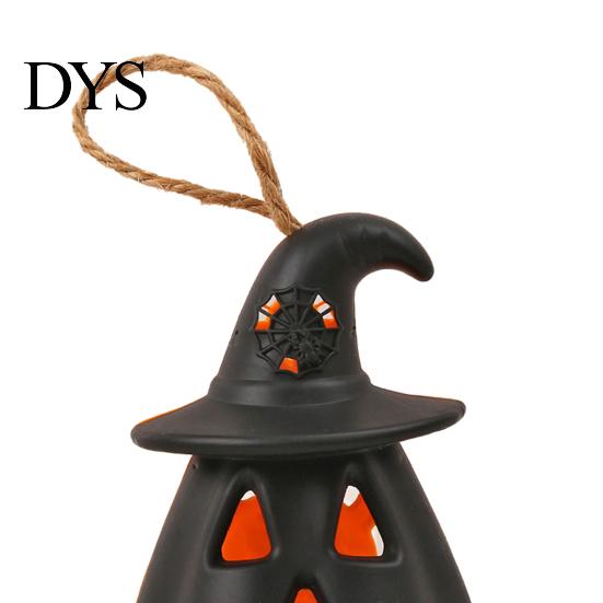 Festive Halloween Lights 12 Pcs LED Pumpkin Lantern, Spooky Hanging Lighted Indoor Night Light with Witch Hat for Outdoor Home Party Decor Lanterns
