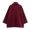 Women's Woolen Single-breasted Lapel Jacket Coat - European & American Style 2025