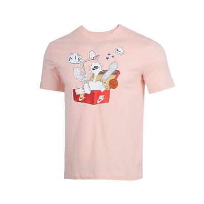 Air Logo Print Sports Casual Moisture-Wicking Breathable Short Sleeve T-Shirt Men Tops Pink DH0016-664