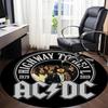 1ks Kulatý koberec AC/DC Rock Office, Pod kancelářské židle Ložnice Obývací pokoj Domácí dekorace  a1022186