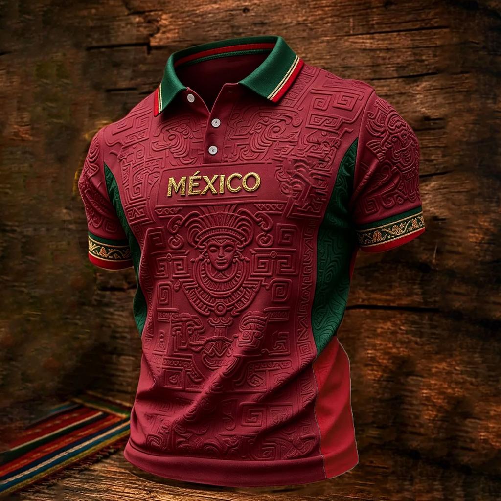Men's Quick Dry Mesh Golf Shirt Halloween Print Short Sleeve for Summer Casual Wear
