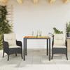 VidaXL 3-Piece Garden Dining Set with Cushions, Patio Table and Chairs, Outdoor Furniture Terrace, Modern, 3211860