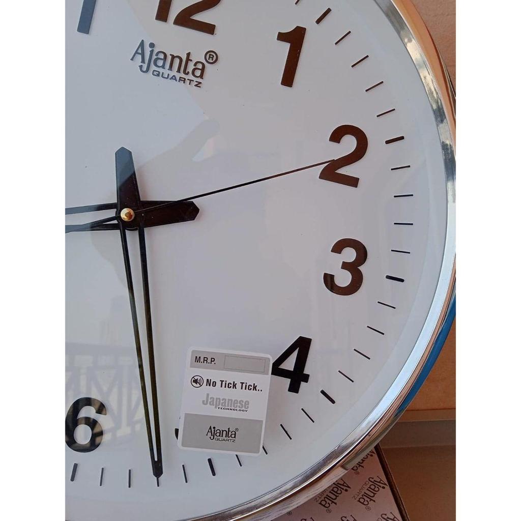 Orologio da Parete Analogico al Quarzo Astratto(32 Cm X 32 Cm X 3.5 Cm,Bianco)