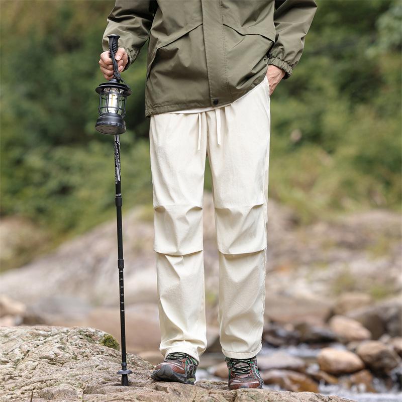 Herren Trendy Lockere Gerade Paratrooper Hose - Vielseitig, Wasserdicht, Kordelzug Jackenhose für Lässigen Outdoor-Gebrauch