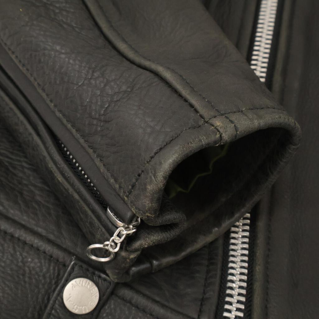 AVIREX Black 6161080 Double Rider Jacket Jacket L blackUsed