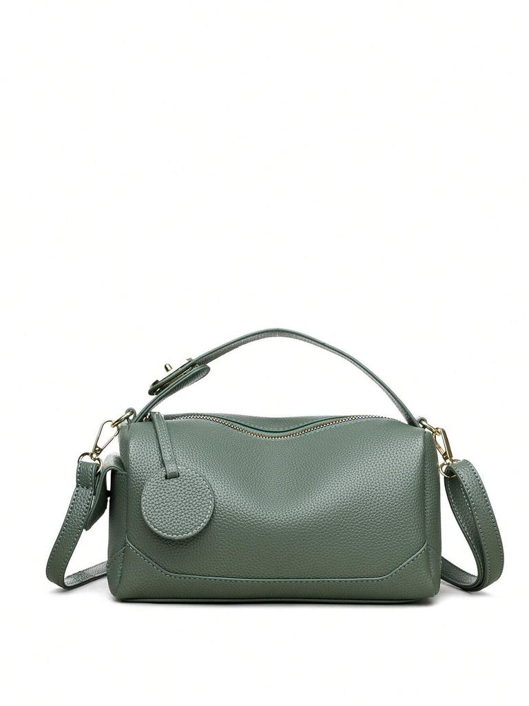 Women's Large Capacity Commuting Light Luxury Soft Leather Bag, Niche Pillow Bag, European Style Hand-held Crossbody Women's Bag