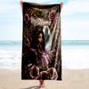 1PC Custom Name Royal Princess Portrait Beach Towel Highly Absorbent And Sand-Resistant Towel for Swimming, Pool, Yoga, And Travel Lightweight