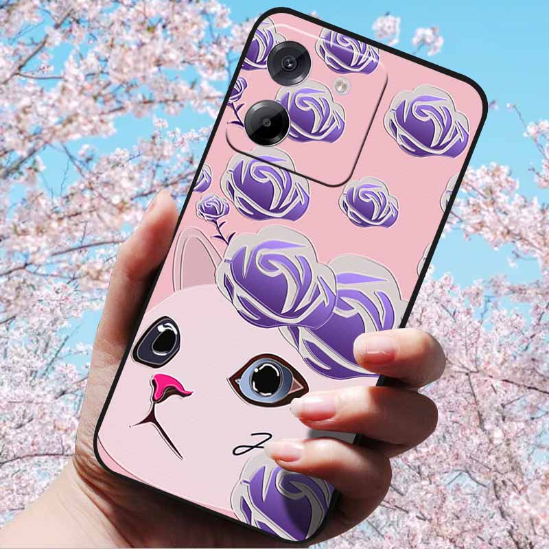 For Xiaomi Poco M7 Pro 5G Case 3D Relief Flower Emboss Soft Silicone various Flower For Poco M7 Pro 5G 3D CuteCartoon Cover Case