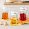 Butelka dozująca oliwę z oliwek, Butelka na olej z automatycznym otwieraniem, Szklany pojemnik kuchenny na sos sojowy, syrop do kawy - rozpylacz oleju do gotowania, szczelny