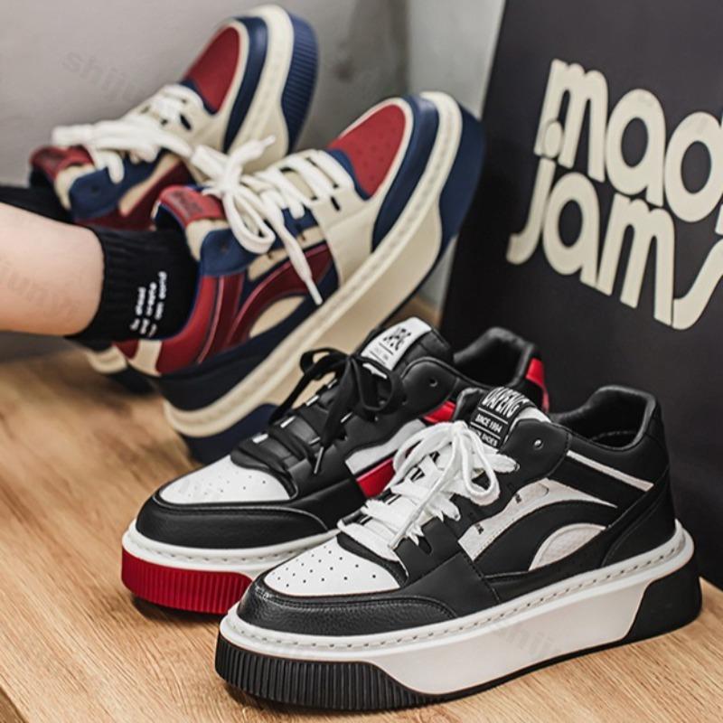 Fashion 2025 Autumn New Men's Low Top Thick Sole Casual Sport Shoes Fashion Trend Versatile Comfortable Non Slip Niche Platform sneakers