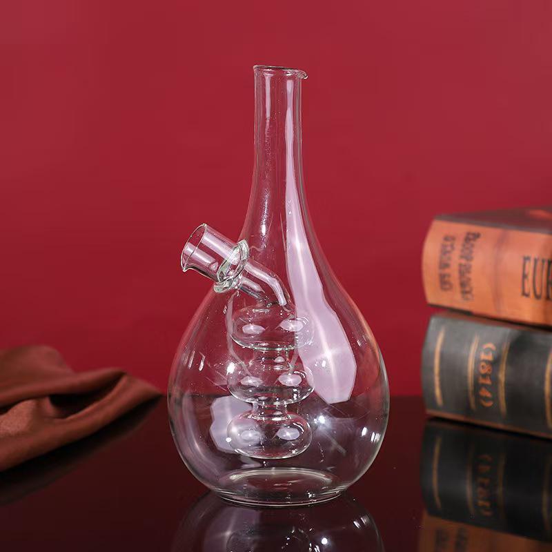 Sealed Irregular High Borosilicate Glass Oil and Vinegar Cruet Bottle