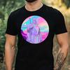 T-Shirt Herren Ritter Vaporwave Motiv Baumwolle Größe XS bis 5XL