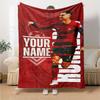Cristiano Ronaldo (116) Personalized Text Blanket Throw Personalized Blanket Soft & Cozy for Nap Picnics Couch Chair All-Season Use