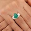 Green Onyx Gemstone 925 Sterling Silver Handcrafted Jewelry Wedding Ring For Her RR-59-34