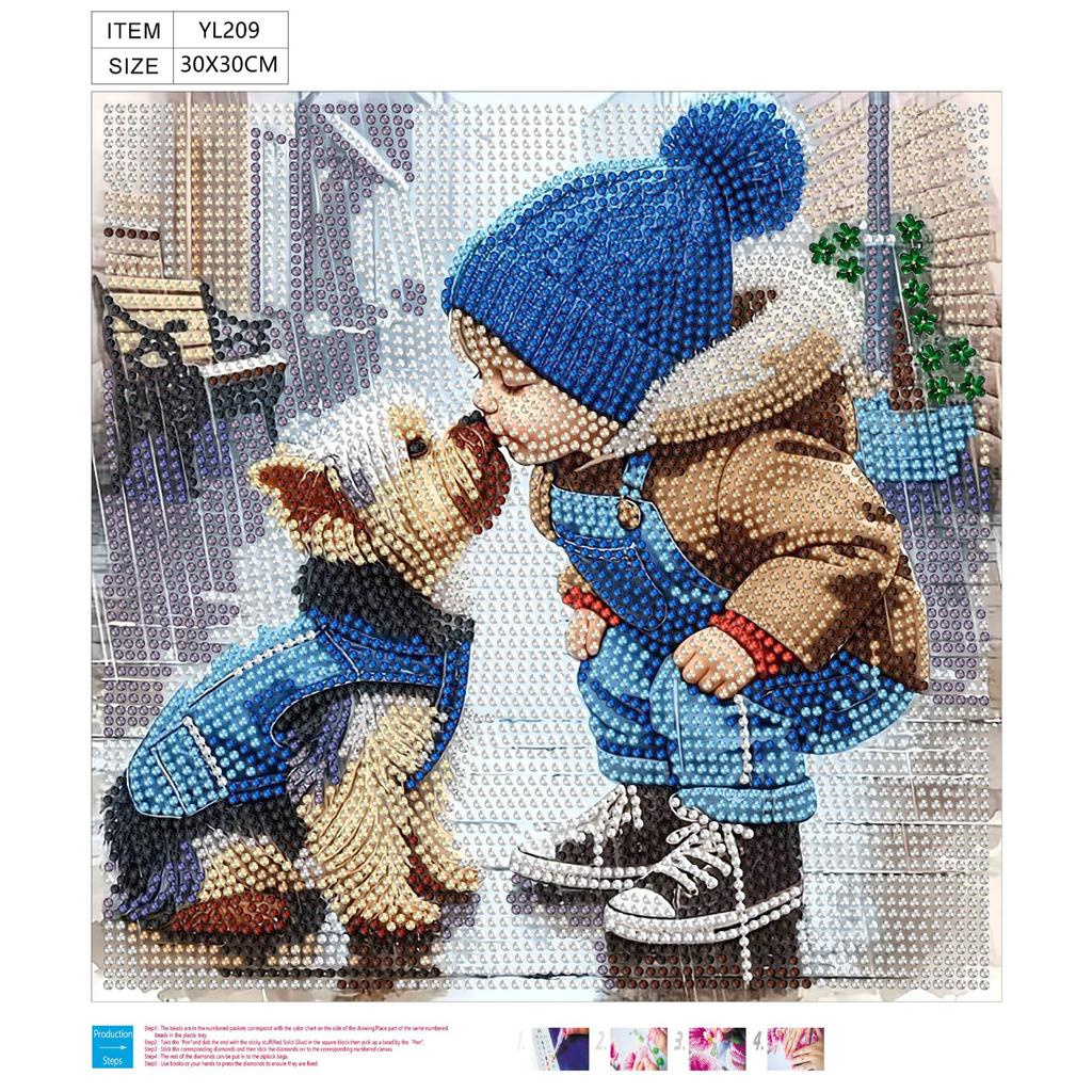 30 * 30 Special-shaped Diamond Painting Full of Diamonds Handmade Sticker Material Package, Diamond Sticker DIY Decorative Painting