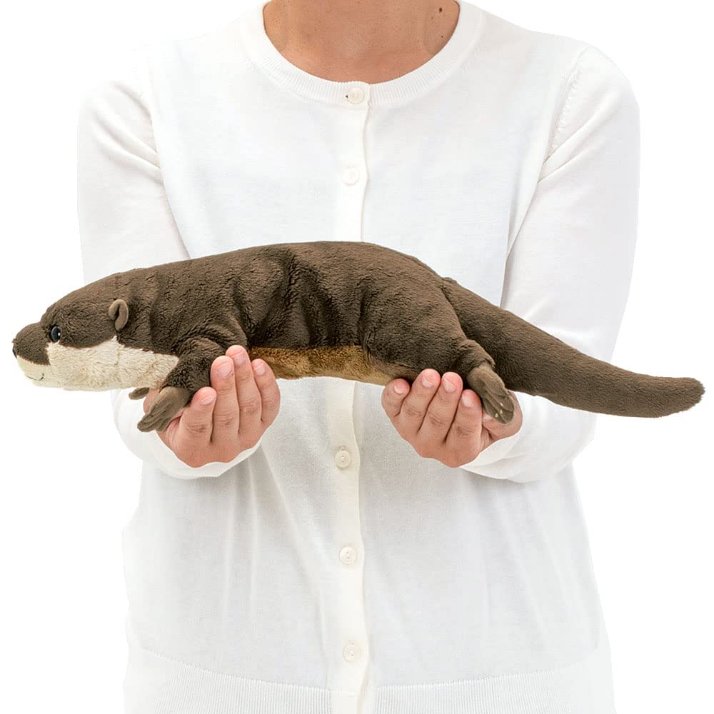 Calorata Asian Small-Clawed Otter Plush Toy (LargeNestling SeriesSoft Touch) Realistic Animal Toy Doll Gift Present Birthday (Twice Tested) 