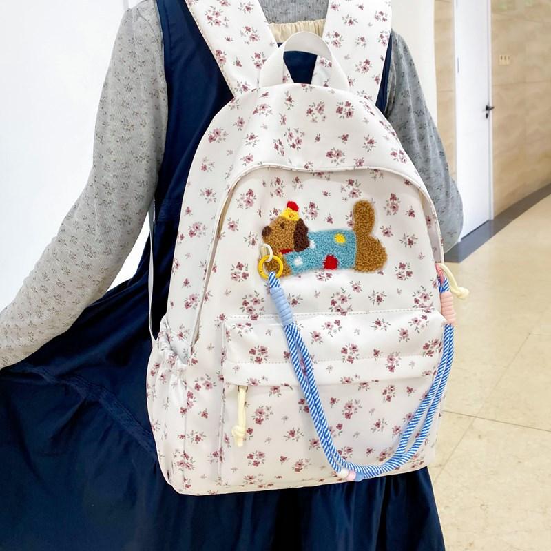 junior high school students, large capacity, lightweight and cute printed backpack, high school student travel backpack.