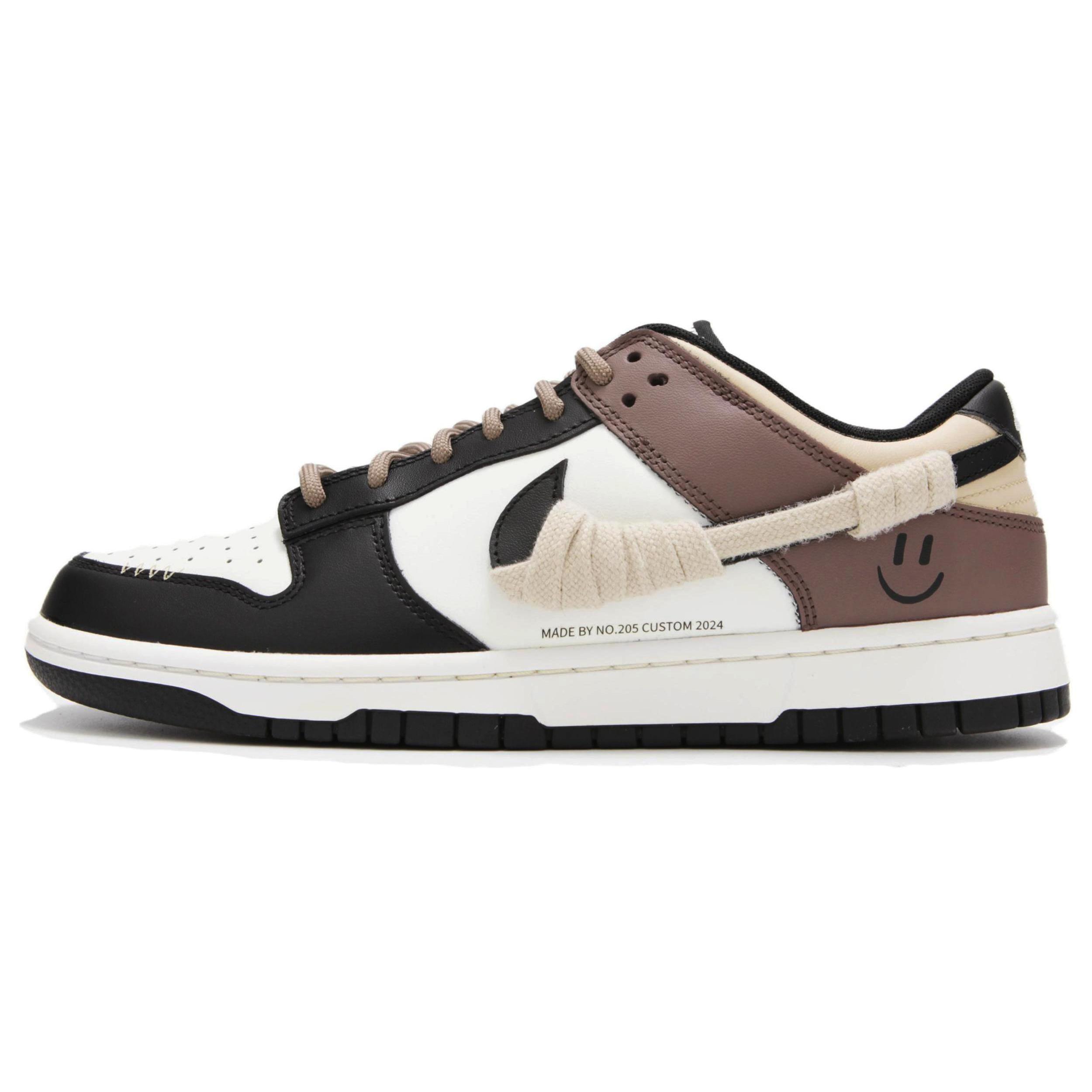 

Nike Dunk Low Panda Slip Resistant, Abrasion Resistant, Lightweight Low top Skateboard Shoes Unisex Black White Brown DD1391-100(Team24-) 35.5