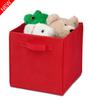 Foldable Solid Color Non Woven Fabric Uncovered Clothing Book Toy Storage Box