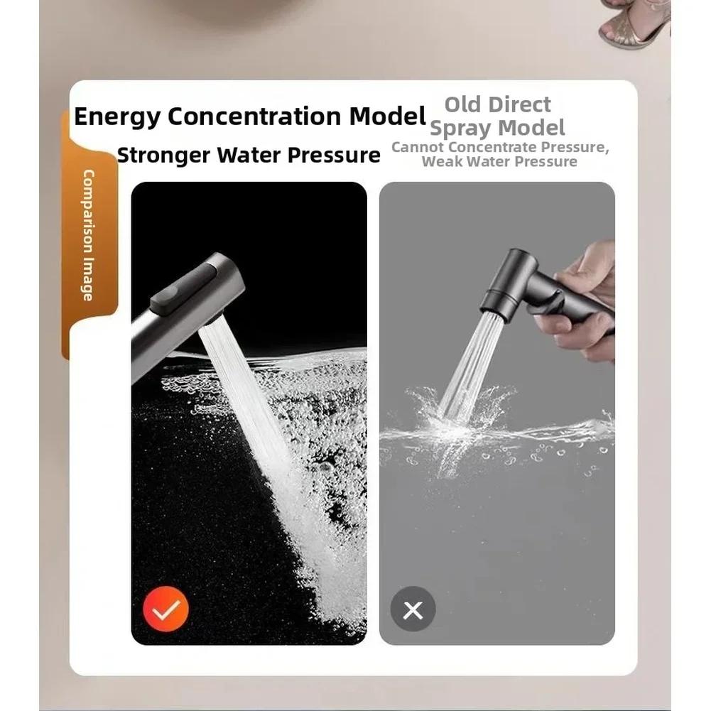 Spray Nozzle with Dual Outlet and Angle Valve High Pressure Water Flow and Compact Design with Anti Backflow Valve for Bathroom