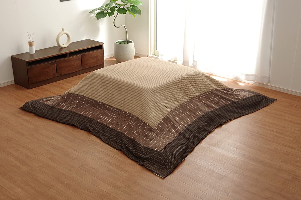 

IKEHIKO Чехол для футона котацу, Квадратный, Юкари Бежевый, Прибл.. 215 x 215см, Узор Сидзима, Японский узор #5509909