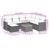 8 Piece Garden Sofa Set with Cushions Beige Poly Rattan