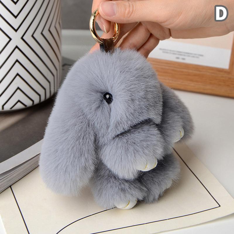 15Cm Rabbit Fur Keychain Women Bag Car Key Chain Pendant Decoration Jewelry Bags