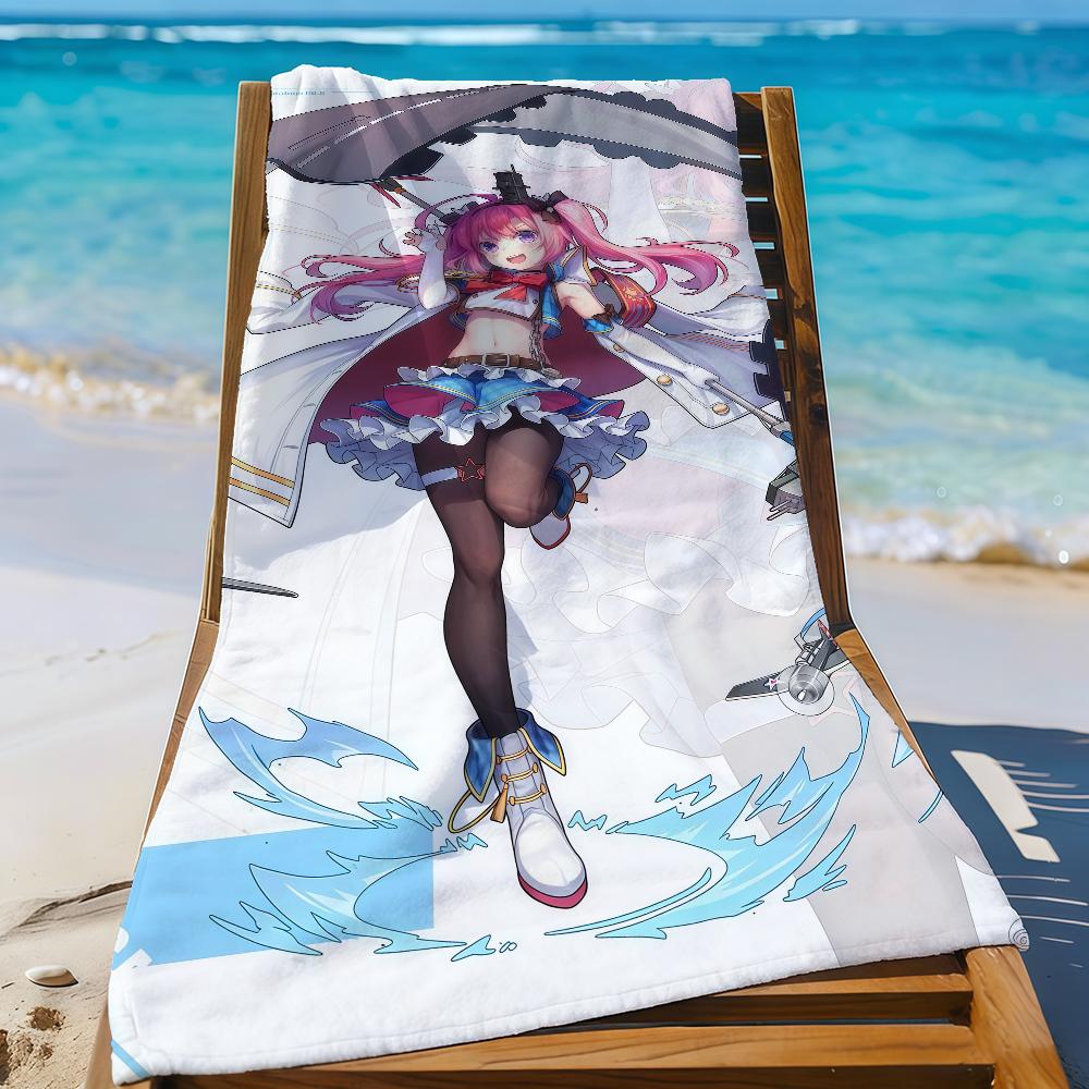 Game Saratoga Azur Lane Towel Sports Quick Dry Travel Camping Gear Sandproof Soft Light Large Beach Towel