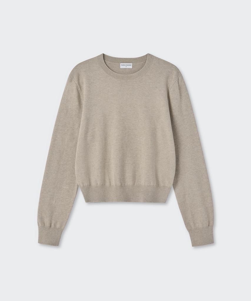 MUSINSA STANDARD WOMAN Women'S Washable Supima Cotton Crew Neck Knit [Heather Light Beige]