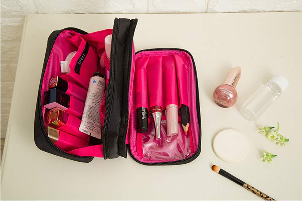 Lightweight Cosmetic Pouch with Extra Storage Black Olive-G Capacity,