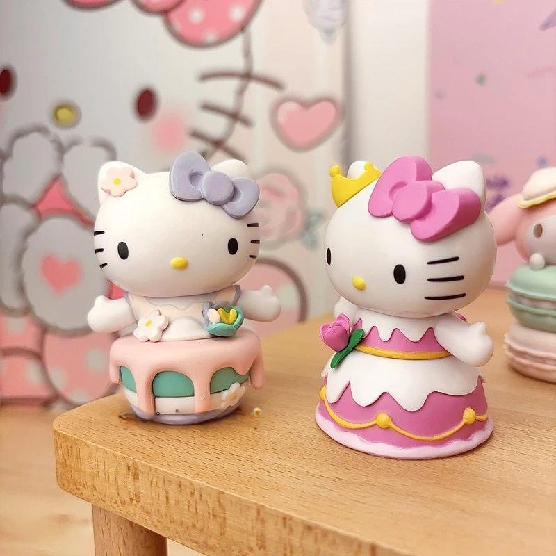 Latest Product In Stock Kt Cat Dessert Party  Handmade Yuguigou Meileti Kulomi Friends Series 2 Desktop Ornaments Surprise