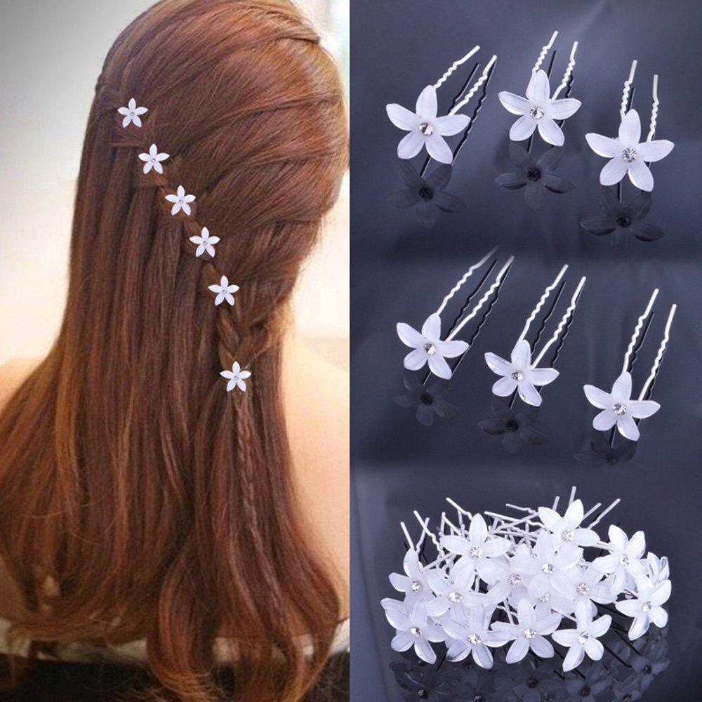 Tools Women Barrette Bridal Hair Jewelry U-shaped Pearl Pin Rhinestone Hair Clip Wedding Hairpins