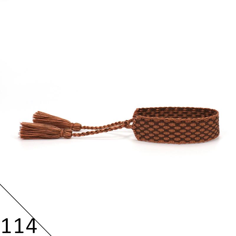 Ethnic Style Hand-Woven Polyester Tassel Bracelet