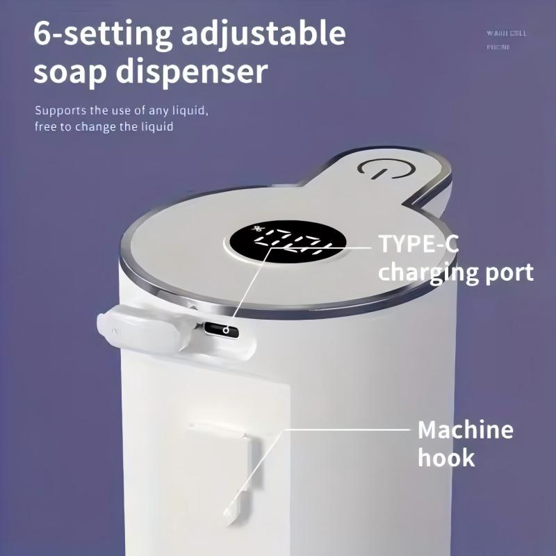 400ML Touchless Tabletop Or Wall-Mounted IPX5 Waterproof 6-Levels Adjustable Foam/Liquid Automatic Smart Sensor Soap Dispenser