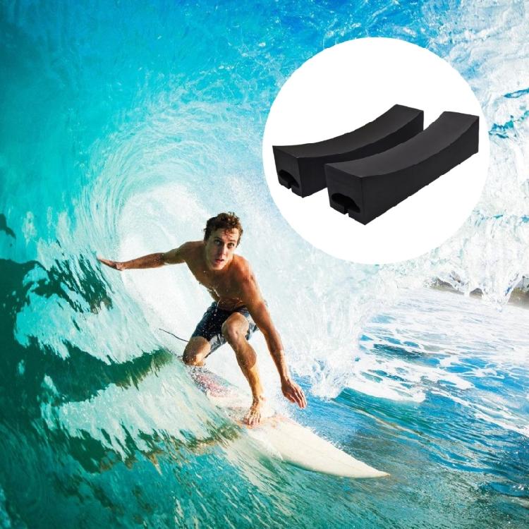 Board Transport Roof Rack Set Pair for Vehicle Top Travel, Soft Body and Black Profile for Water Sports Road Carry and Roof Contact Use