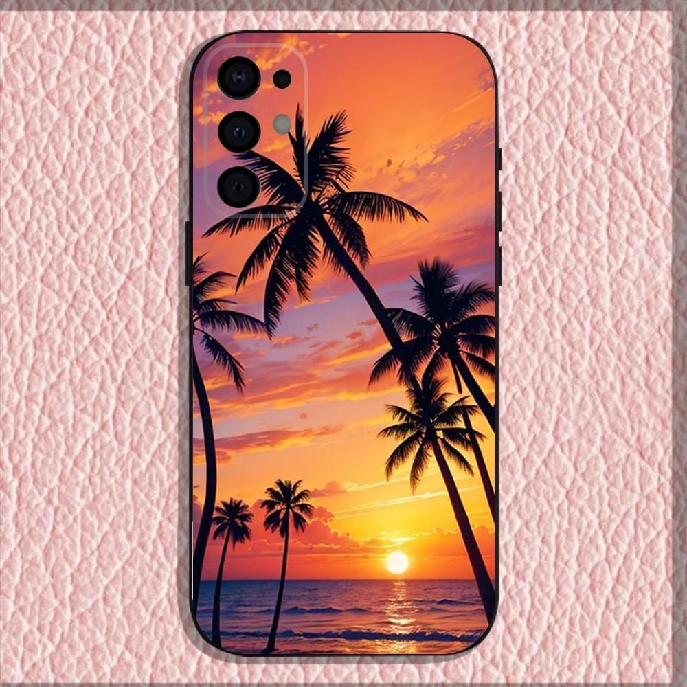 Coconut Palm Tree  Phone Case For Samsung S25,S24,S21,S22,S23,S30,Ultra,S20,Plus,Fe,Lite,Note,10,9,5G Black Cover