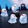 Mini Ghost Figures With Box Luminous Ghost Figurines Resin Glow In The Dark Ghost Figures Cute Positive Gift