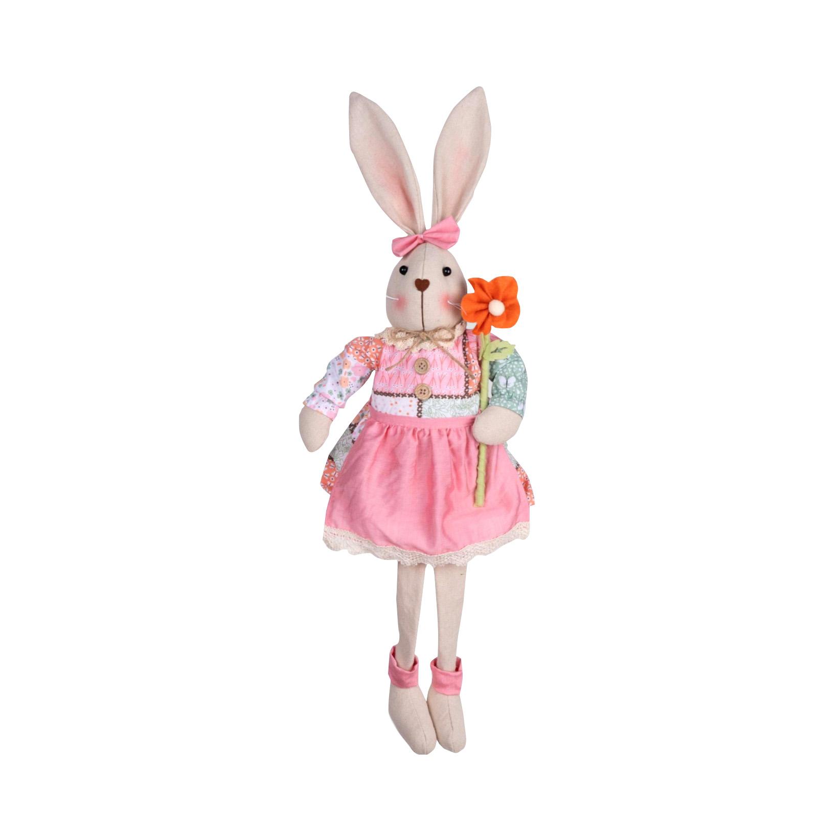 

Easter Sitting Long-Legged Figurine Seated Decoration Scene Arrangement Crafted Fabric Piece Holiday Ornament One Size