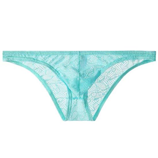 Full Lace Bikini Lace Lace Inner Sexy Shorts Light [Jester] Men's Shorts, Underwear, (M, Blue)