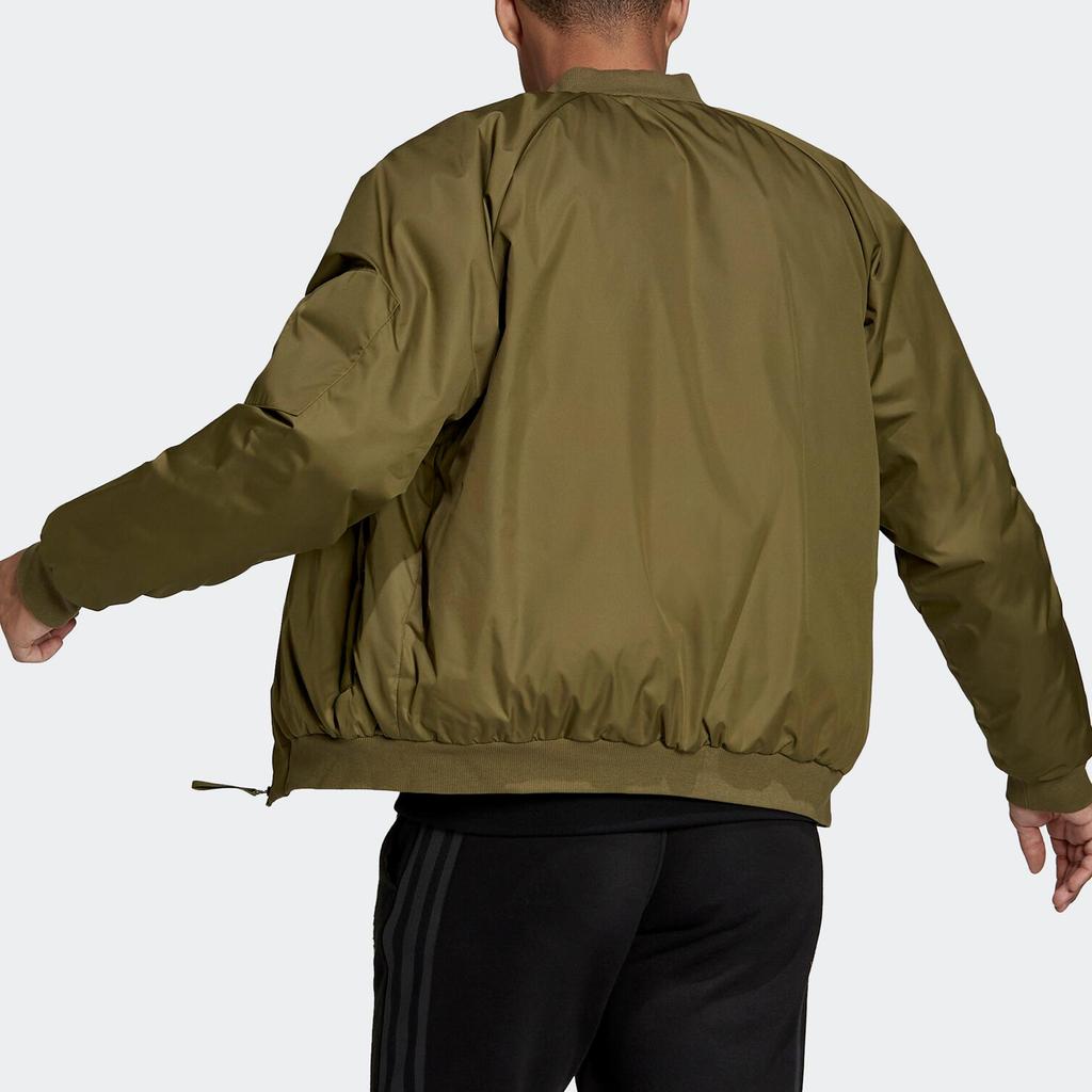 adidas Sportswear Puffer Jacket Winter Men's Dark Olive Yellow (Unisex) Puffer Jackets GV5355