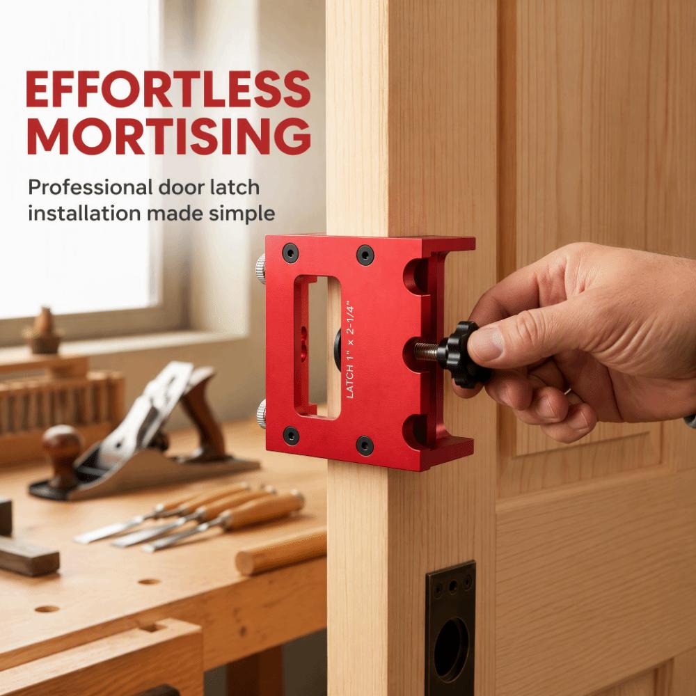 Clamp On Design Door Latch Mortise Tool Aluminum Alloy Mortise Template Kit  For Wood Doors