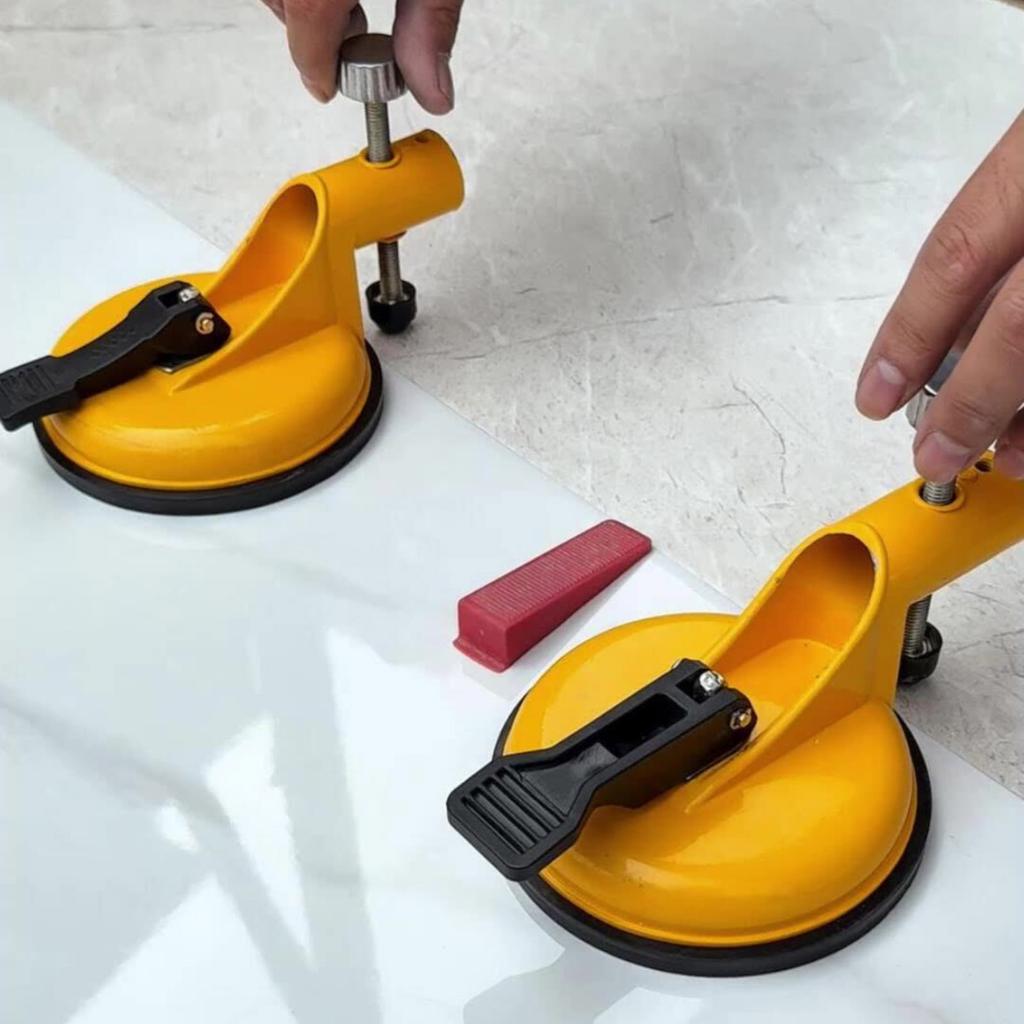 Vantuzlu Tesviye Aleti, Seramik Karo, Levha, Arka Duvar Montajı, Derz Tesviyesi, Ayarlama ve Sabitleme Aleti,