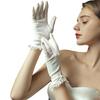 Elegant Gloves Frill White Full Finger Gloves for Proms Concert Evening Banquet Accessory Frill Gloves