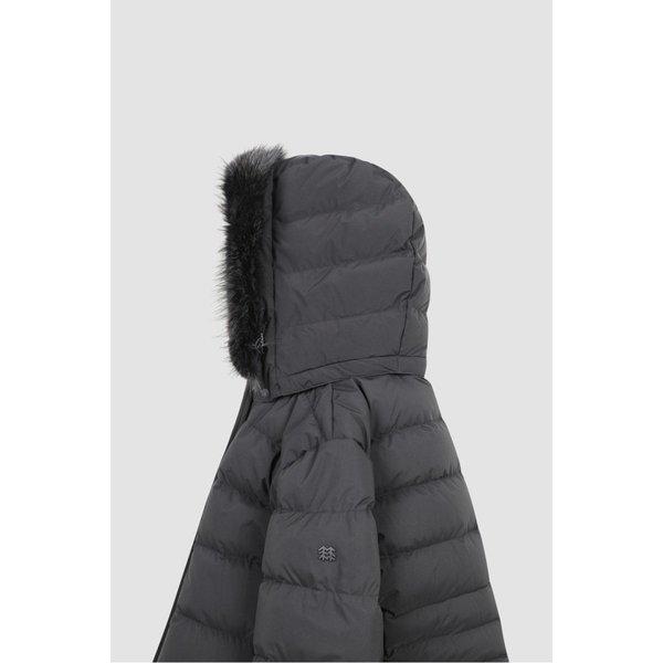 Kolon SportS Women S Raccoon Fur Hoodie Down V3jdx24622blk
