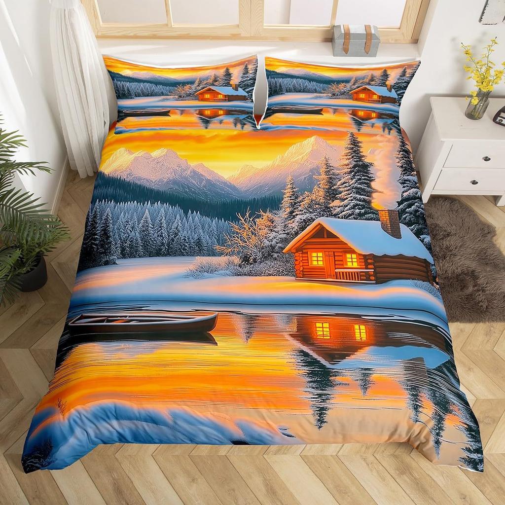 Beautiful Landscape Van Gogh Van 3D Printed Bedding Set Cozy Soft Duvet Cover King Queen Twin Size Birthday Gift Bedroom Decor