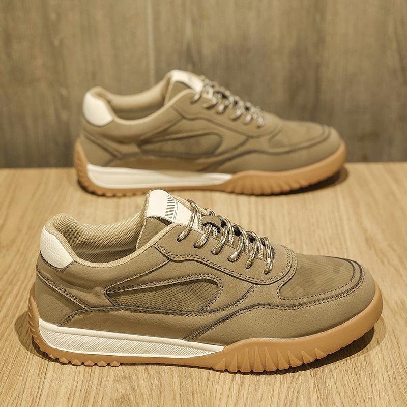 Light luxury shoes new autumn retro sports casual running board shoes leather thick-soled Forrest Gump shoes